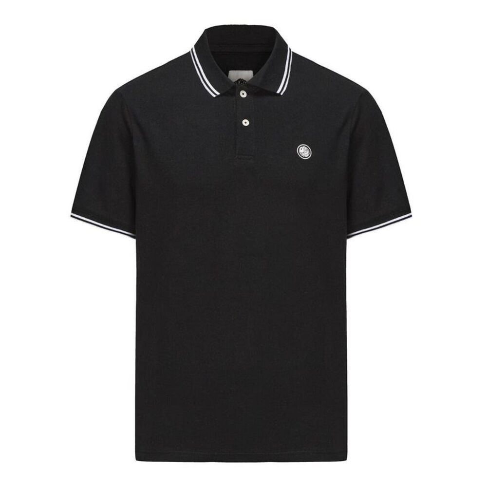 Pretty Green Mens Barton Short-Sleeved Polo Shirt / Black
